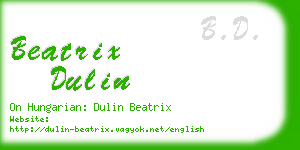beatrix dulin business card